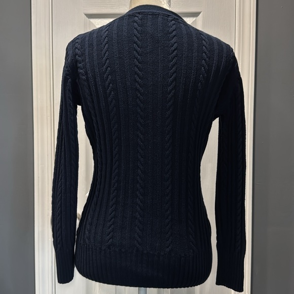 Collectif London Cable Knit Keyhole Sweater Size Large UK 14 U.S. 10 Retro - Picture 5 of 11